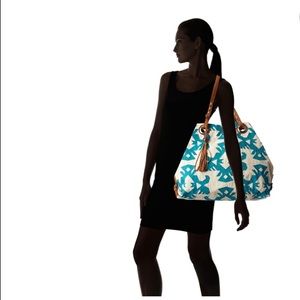 Lucky Brand 🍀 “Covina” Aztec Ikat Canvas Tote Bag